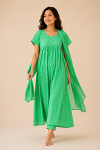 Meghalaya Bloom Cotton Lounge Dress