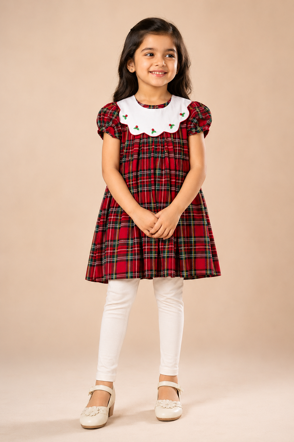 Holiday Tartan Party Dress for Girls