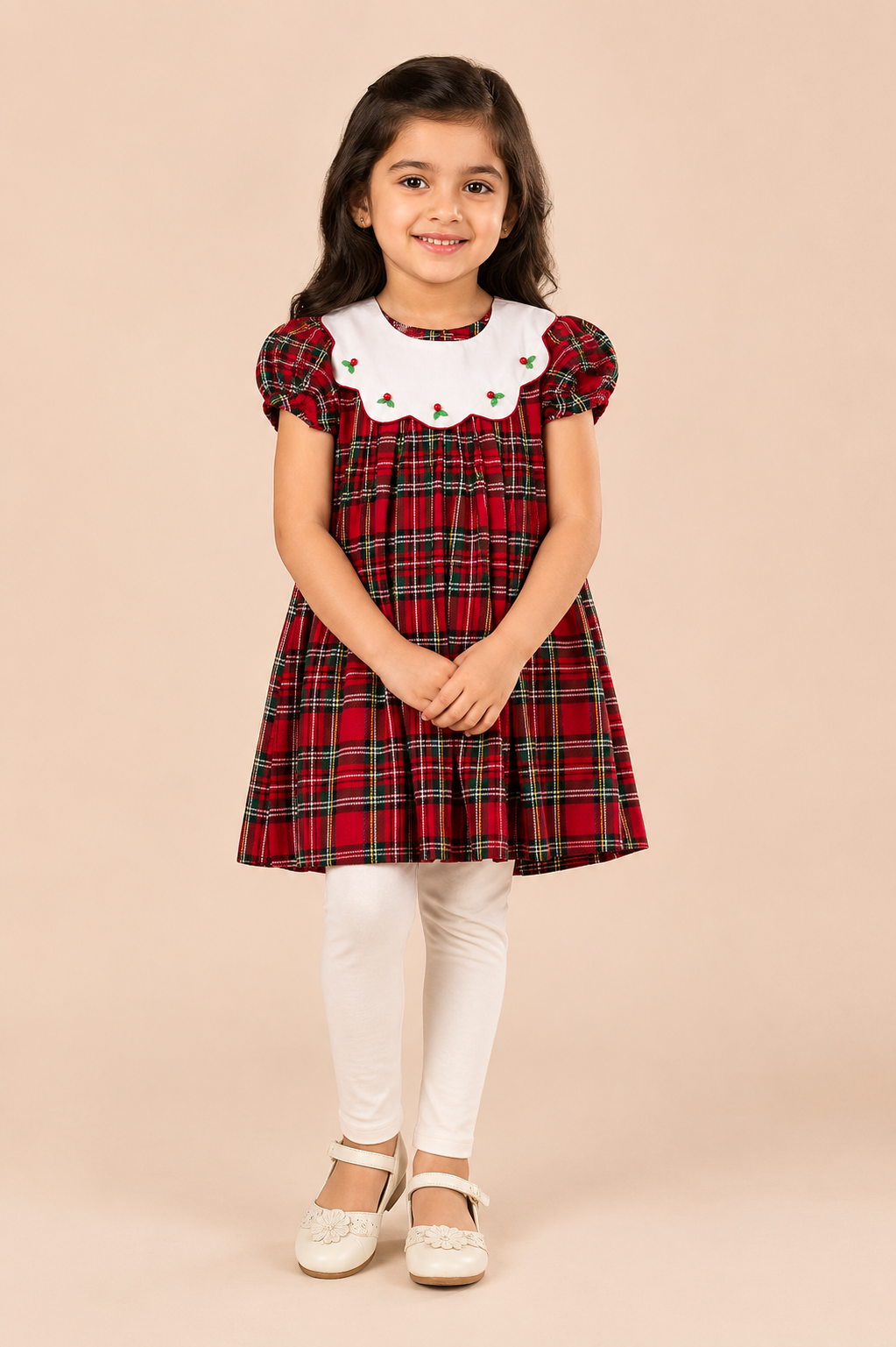 Holiday Tartan Party Dress for Girls