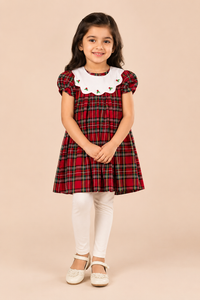 Holiday Tartan Party Dress for Girls
