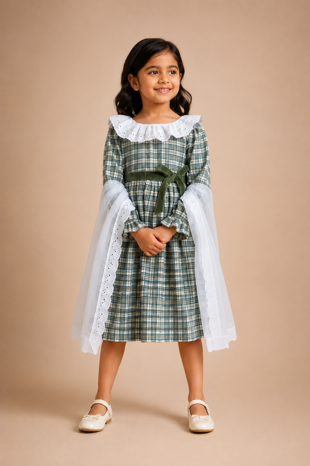 Willow Lace Plaid Dress