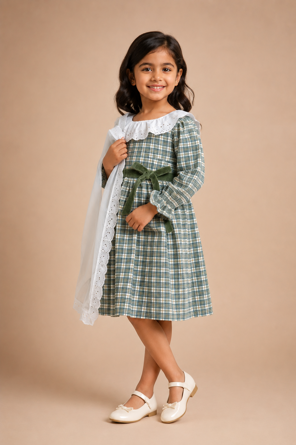 Willow Lace Plaid Dress