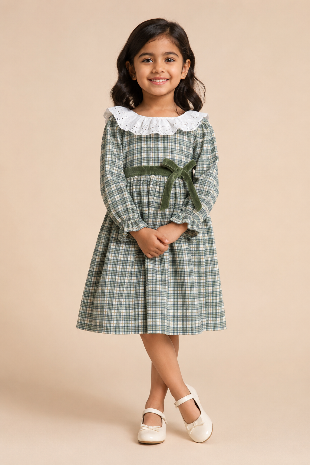 Willow Lace Plaid Dress