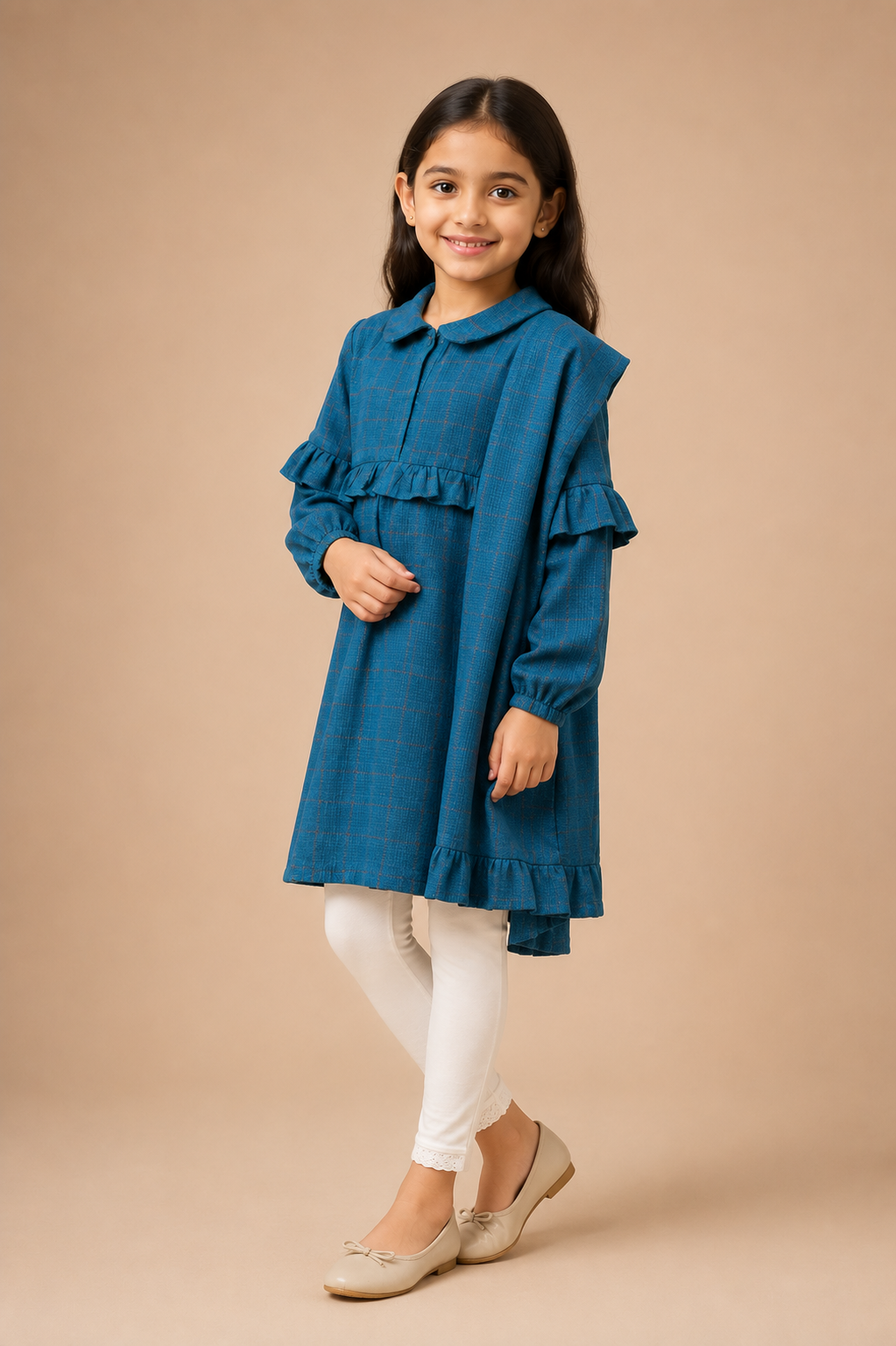 Azure Belle Ruffle Dress