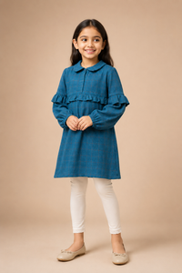 Azure Belle Ruffle Dress