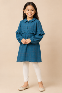 Azure Belle Ruffle Dress